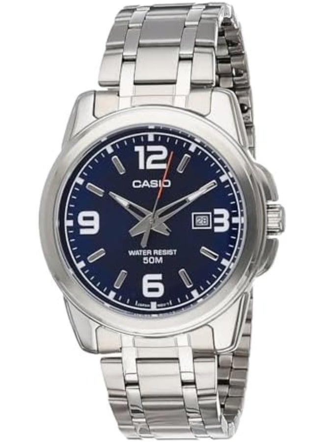 Casio His & Her Blue Dial Stainless Steel Band Couple Watch Set MTP/LTP-1314D-2AV - Image 2